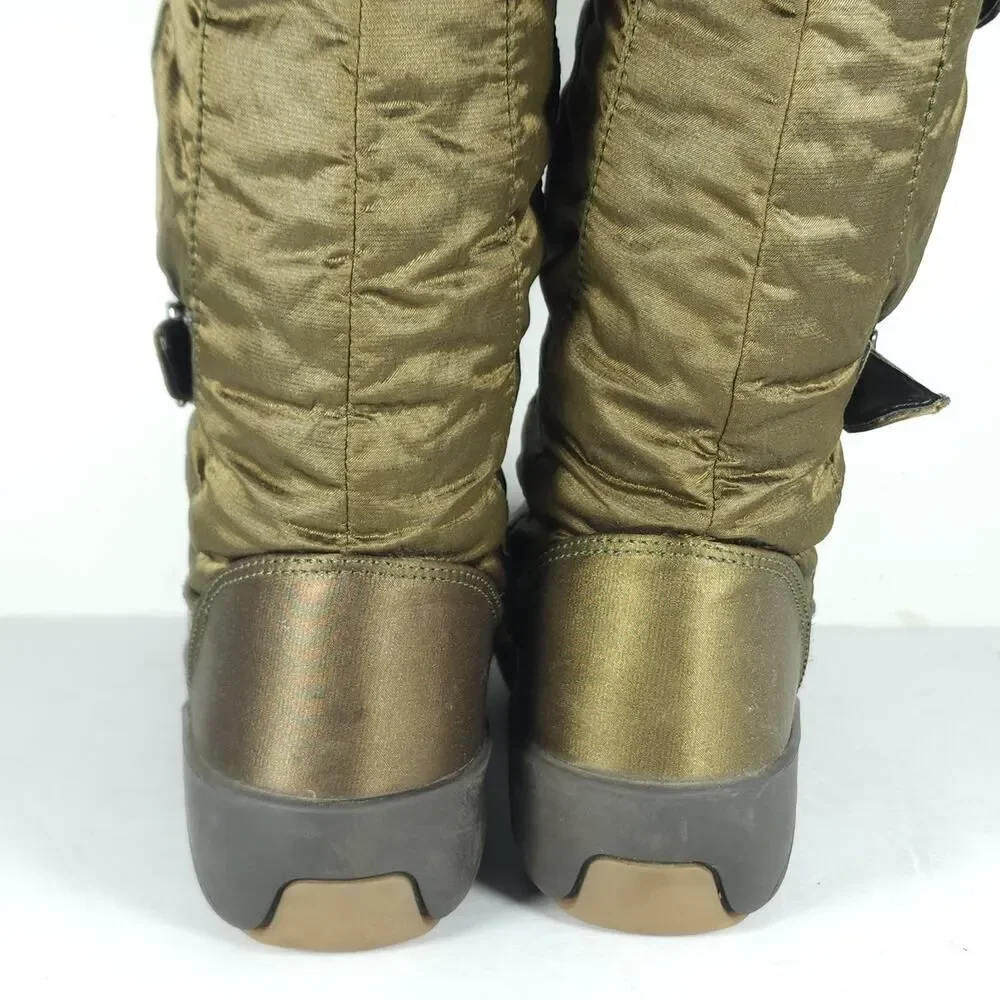 Pajar Canada Women's US9,5 EU40 Bronze brown Faux Fur Wedge Winter Boots